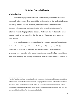 Attitudes Towards Objects