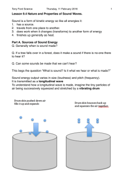 9.4 Nature and Properties of Sound Waves.