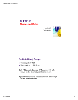 CHEM 115 - UMass Boston