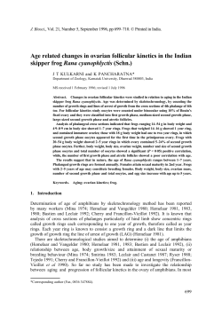 Age related changes in ovarian follicular kinetics in the