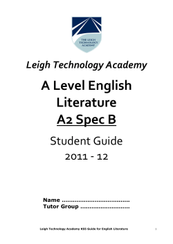 KS5 A Level English Literature
