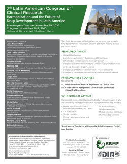7th Latin American Congress of Clinical Research