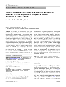 Potential macro-detritivore range expansion into the subarctic