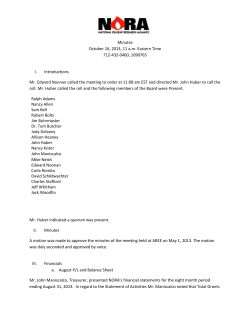 Minutes October 16, 2013, 11 a.m. Eastern Time 712-432