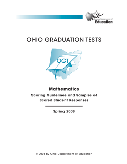 ohio graduation tests - Ohio Department of Education