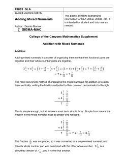 GLA#2083 Adding Mixed Numerals