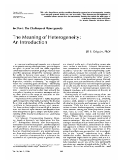 The Meaning of Heterogeneity An Introduction