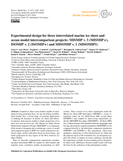 Experimental design for three interrelated marine ice sheet and