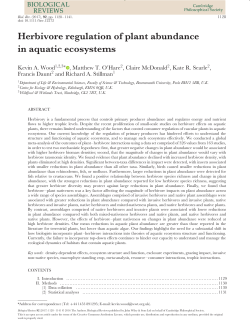 Herbivore regulation of plant abundance in aquatic ecosystems