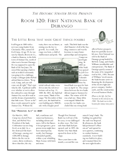 ROOM 320: FIRST NATIONAL BANK OF DURANGO