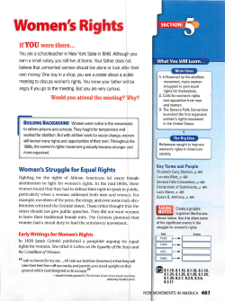 Chapter 14 Section 5 Textbook The Women`s Movement File