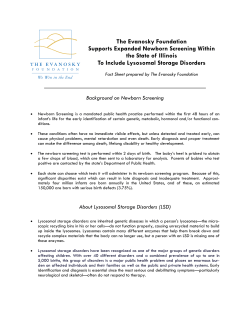 LSD Fact Sheet v2 - The Evanosky Foundation