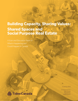 Building Capacity, Sharing Values: Shared Spaces