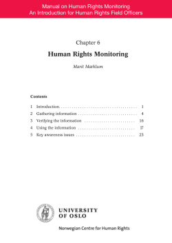 Human Rights Monitoring