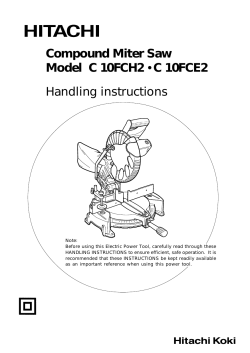 Compound Miter Saw Model C 10FCH2 &bull; C 10FCE2