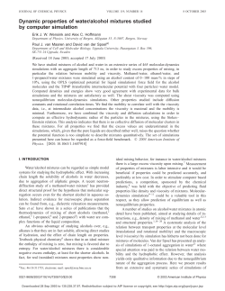 Dynamic properties of water&Otilde;alcohol mixtures