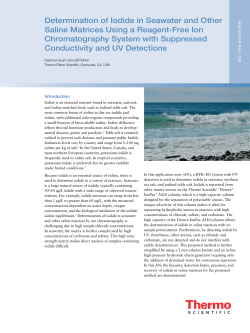 Determination of Iodide in Seawater and Other Saline Matrices