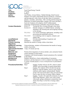 Food Chain/Energy Transfer Grade(s)
