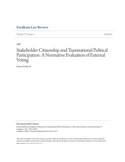 Stakeholder Citizenship and Transnational Political Participation: A