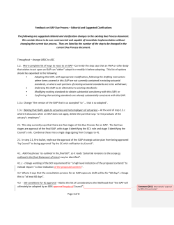 The following are suggested editorial and clarification changes to