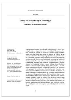Otology and Paleopathology in Ancient Egypt (PDF