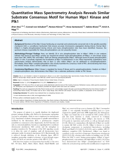 Quantitative Mass Spectrometry Analysis Reveals Similar Substrate