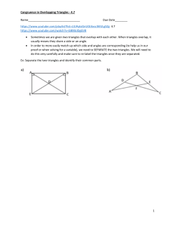 Congruence in Overlapping Triangles