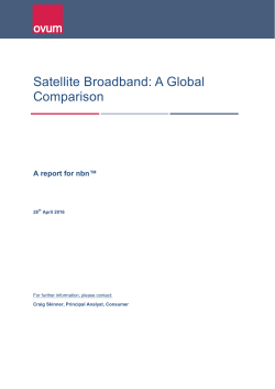 Satellite Broadband: A Global Comparison