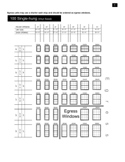 Egress Units May Use A Shorter Sash Stop And Should Be