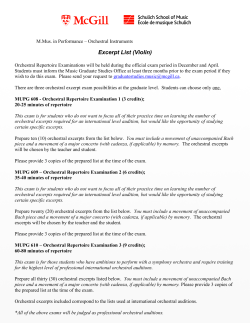 Excerpt List (Violin)