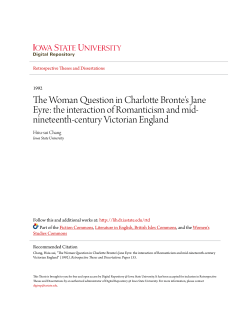 The Woman Question in Charlotte Bronte`s Jane Eyre