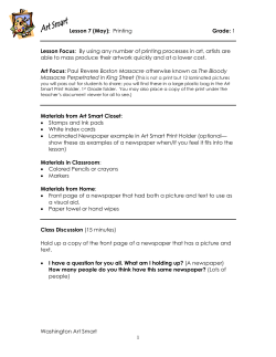 Grade 1 Lesson 7 May Printing - Community Unit School District