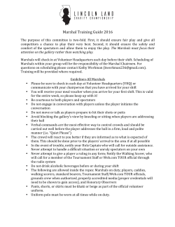 Marshal Training Guide 2016 - Lincoln Land Charity Championship