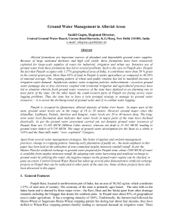 Ground Water Management in Alluvial Areas