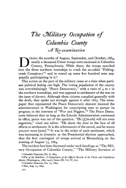 The zJftCilitary Occupation of Columbia County