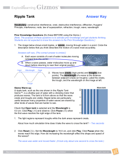 Ripple Tank Answer Key