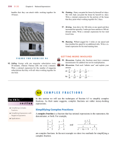 6.4 COMPLEX FRACTIONS