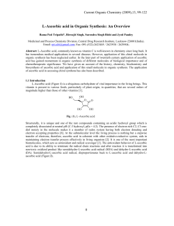 L-Ascorbic acid in Organic Synthesis: An Overview
