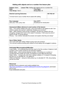 Adding with objects and on a number line lesson plan