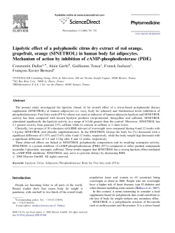 Lipolytic effect of a polyphenolic citrus dry extract of red orange