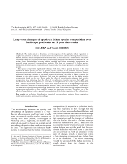 Long-term changes of epiphytic lichen species composition over
