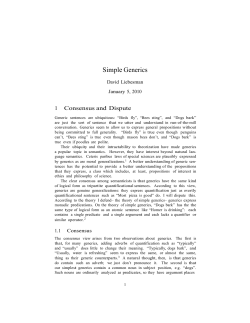 Simple Generics