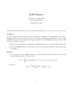 15.075 Statistical Thinking and Data Analysis, Exam 1 Solutions