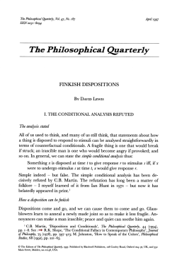 Finkish Dispositions - Wiley Online Library