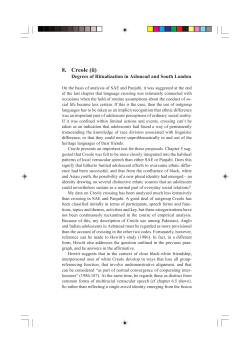 Crossing: Language and Ethnicity among