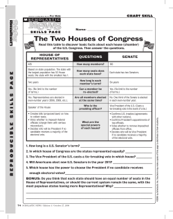 The Two Houses of Congress