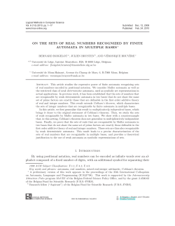 ON THE SETS OF REAL NUMBERS RECOGNIZED BY FINITE