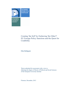Creating `the Self` by Outlawing `the Other`?