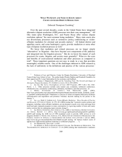 What We Know (and Need to Know) About Court