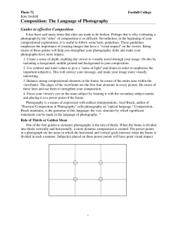 Composition: The Language of Photography